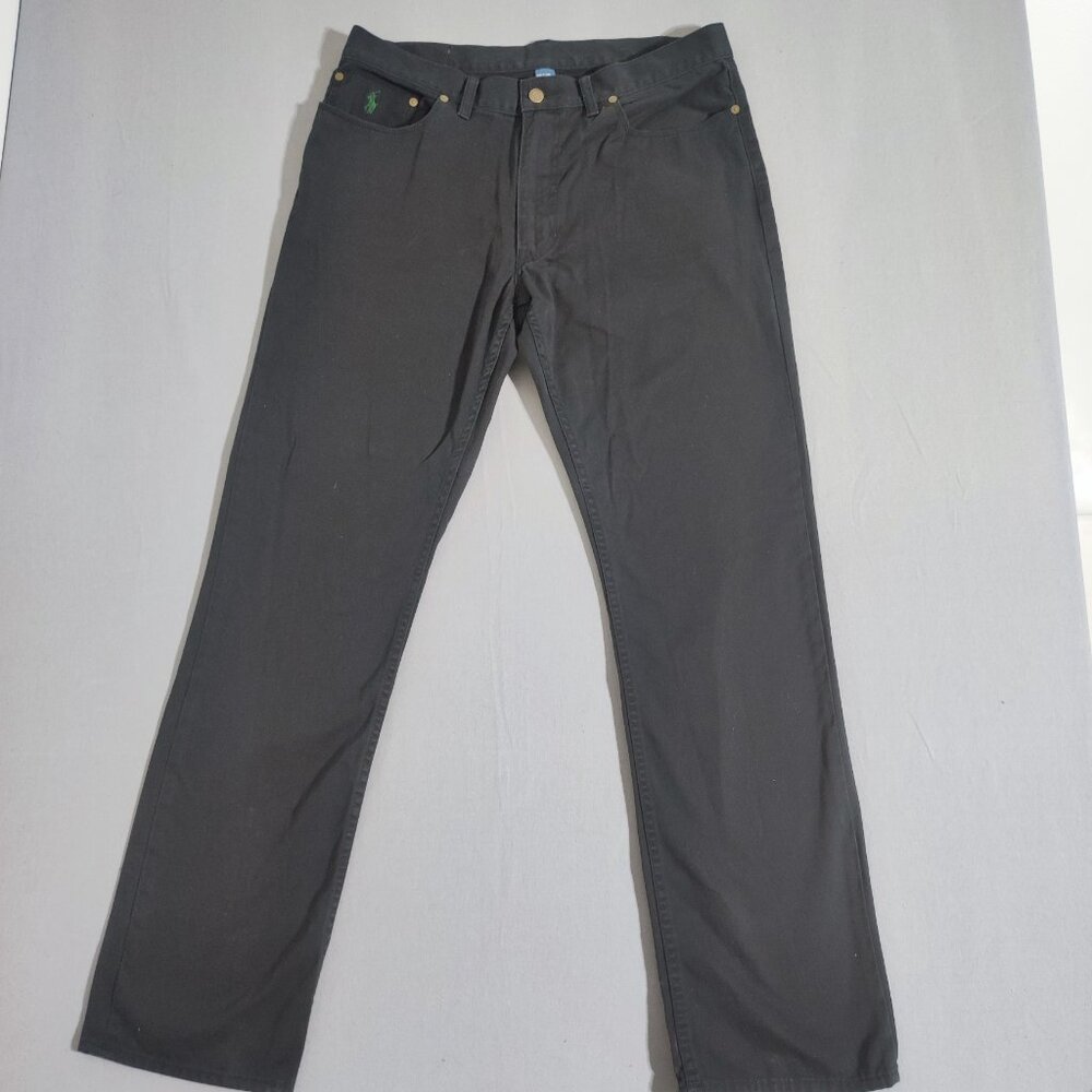 Polo Ralph Lauren 650 Jeans men's size 36X34 black colour straight leg cotton
